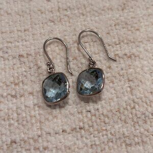 Jtv Blue Topaz Sterling Silver Earrings